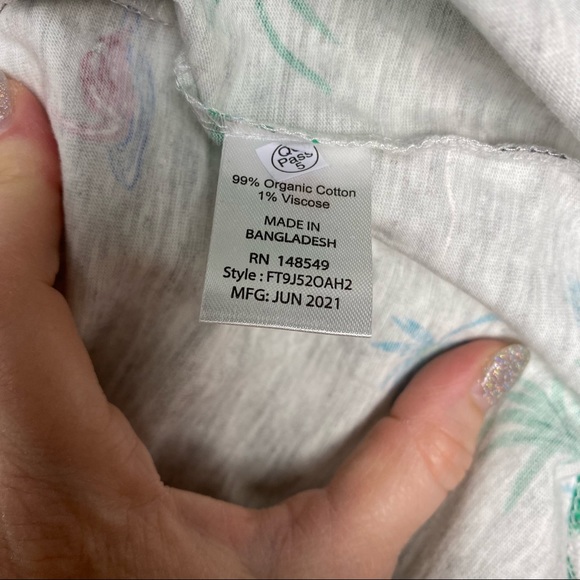 Free Planet Eco Friendly Organic Cotton Tropical Palm Flamingo Parrot T-shirt - Picture 8 of 8